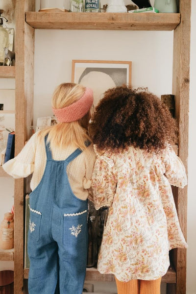 Louise Misha Lara Dress - Cream French Flowers Organic Cotton