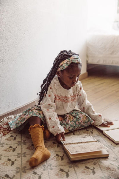 Louise Misha Audrey Skirt - French Blue Flowers
