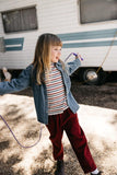 Goldie + Ace Mini Skivvy Top - Stripe