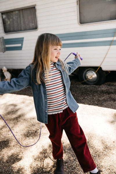 Goldie + Ace Mini Skivvy Top - Stripe