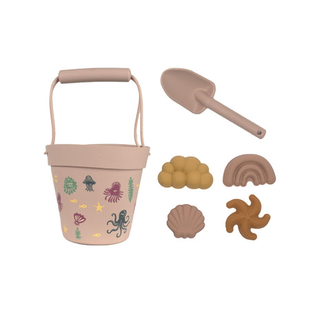 Goldie + Ace Silicone Beach Bucket Set - Sage Green