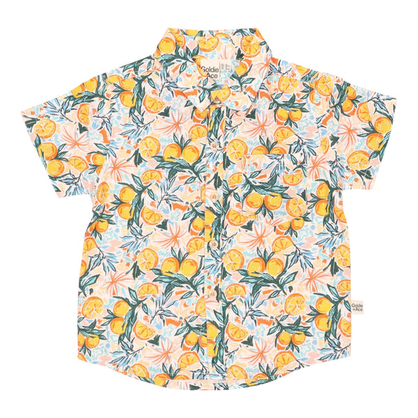 Goldie + Ace Holiday Orchard Linen Top - Orange