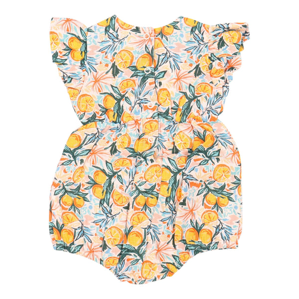 Goldie + Ace Lani Linen Romper - Orange Orchard