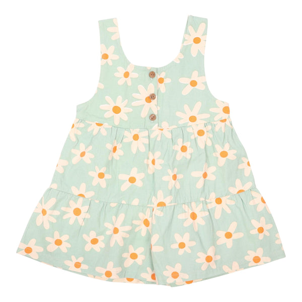 Goldie + Ace Layla Denim Shortalls - Ditsy Daisy