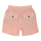 Goldie + Ace Noah Stripe Linen Short - Orange Stripe