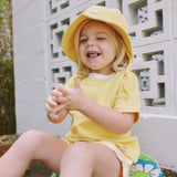 Goldie + Ace Sadie Waffle Tee - Sunshine