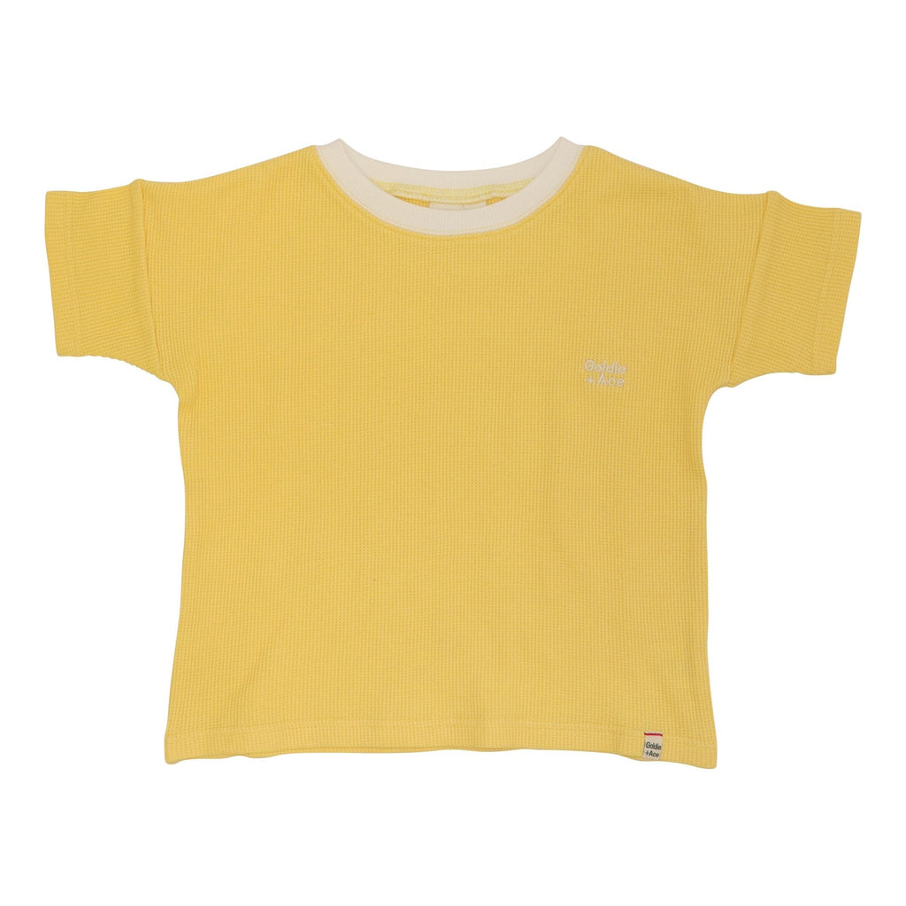 Goldie + Ace Sadie Waffle Tee - Sunshine