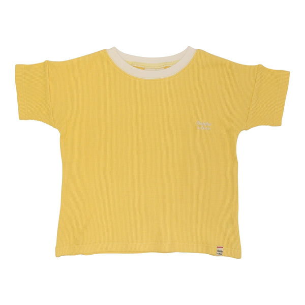 Goldie + Ace Sadie Waffle Tee - Sunshine