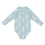 Goldie + Ace Zip Up Sunsuit - Cockatoo Party