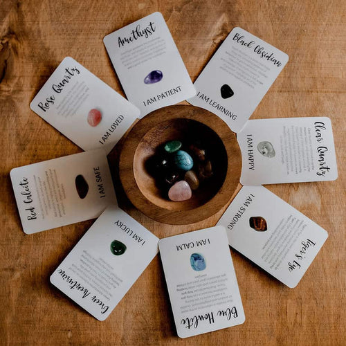 Growing Kind - Crystal Affirmations with Cards and Tumble Stones