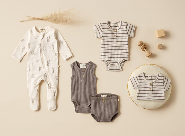 Wilson & Frenchy Organic Stripe Rib Top - Hazelwood Ecru