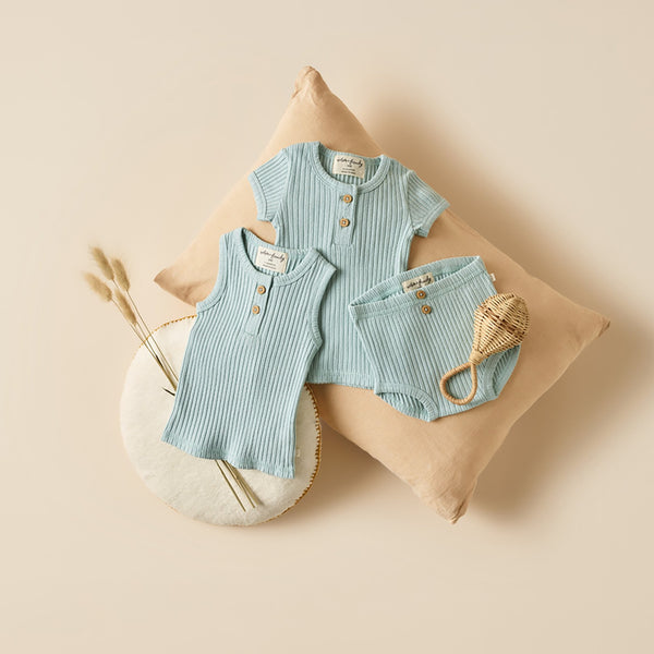 Wilson & Frenchy Organic Rib Nappy Pant - Pistachio