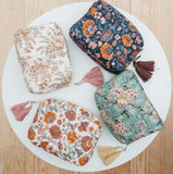 Louise Misha Marya Pouch - Blue French Flowers