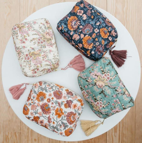 Louise Misha Marya Pouch - Blue French Flowers