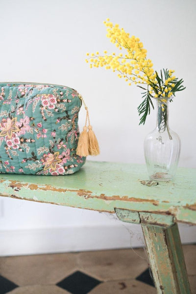 Louise Misha Marya Pouch - Blue French Flowers