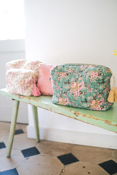 Louise Misha Marya Pouch - Blue French Flowers