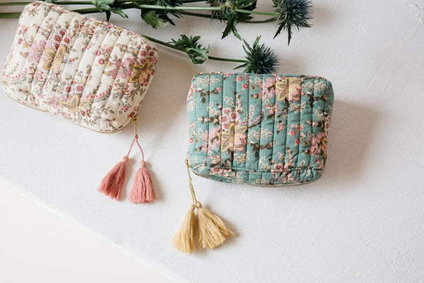 Louise Misha Marya Pouch - Blue French Flowers
