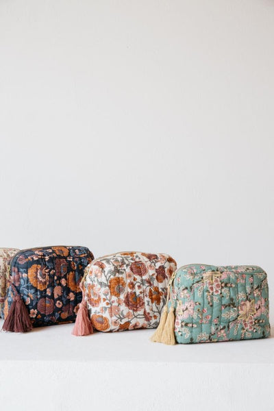 Louise Misha Marya Pouch - Blue French Flowers