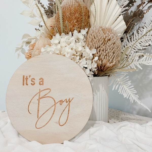 Hello Fern Gender Announcement Disc - Boy - Classic