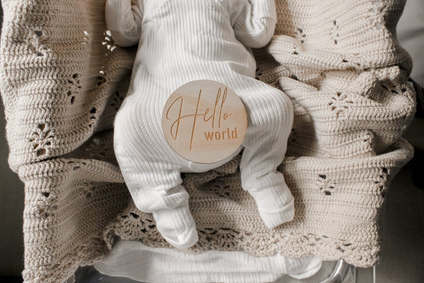 Hello Fern Wooden Month Milestone Disc Set - Classic