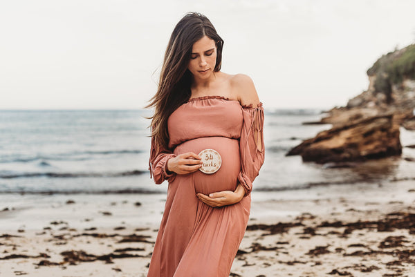 Hello Fern Wooden Pregnancy Milestone Disc Set - Wreath