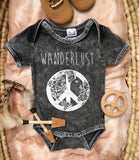 Tiny Gypsy Short Sleeve Onesie - Wanderlust - Stonewash