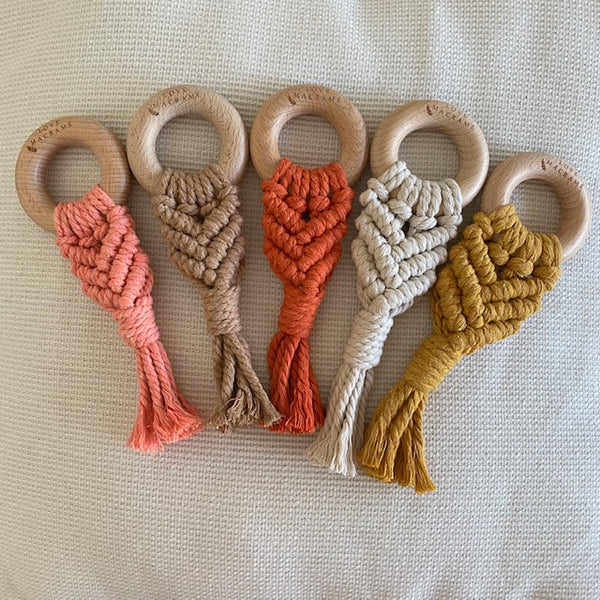 Love Macrame - Macrame Teether - Tangerine