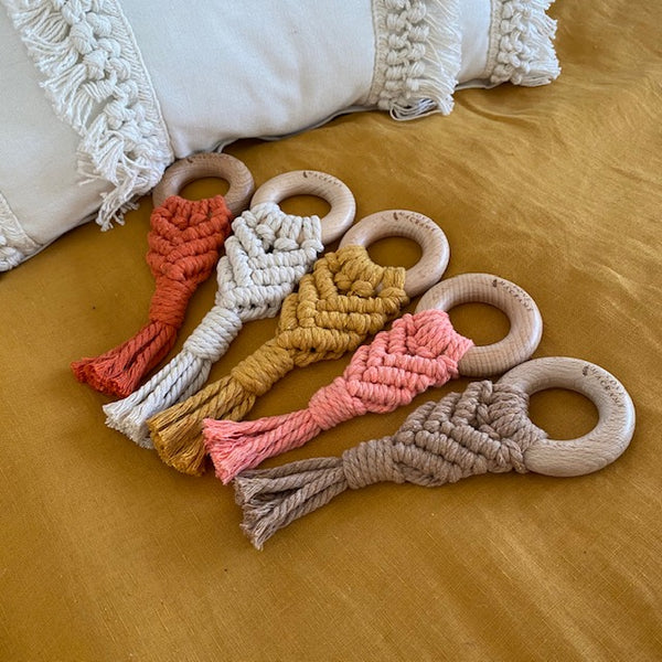 Love Macrame - Macrame Teether - Tangerine