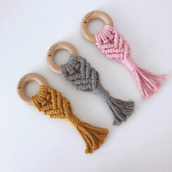 Love Macrame - Macrame Teether - Mustard