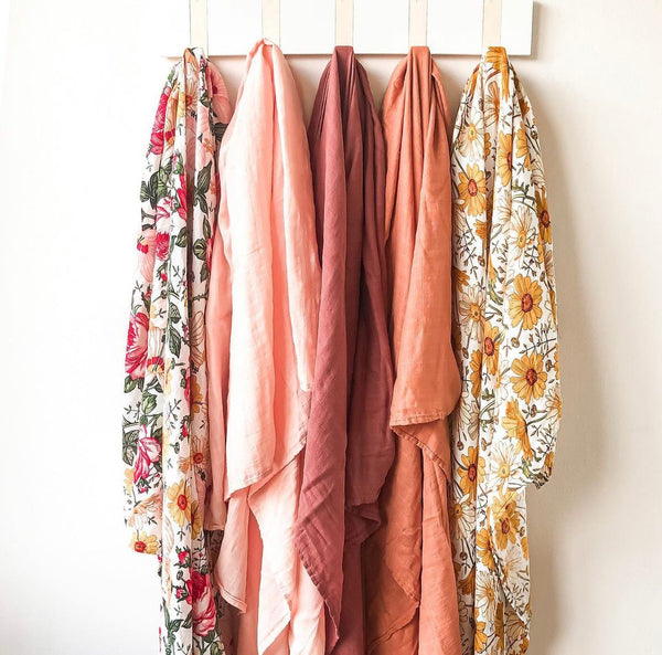 Wind & Willow Co Organic Cotton and Bamboo Swaddle - Sunflower