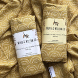 Wind & Willow Co Organic Cotton and Bamboo Swaddle - Burnt Honey
