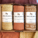 Wind & Willow Co Organic Cotton and Bamboo Swaddle - Burnt Honey