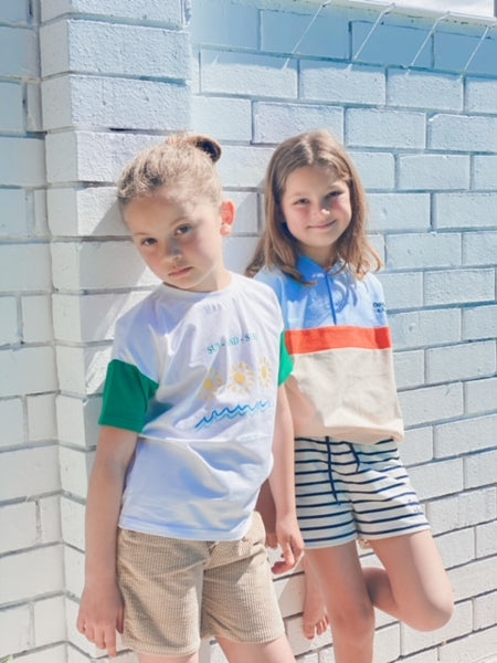 Goldie + Ace Terry Short - Natural Navy