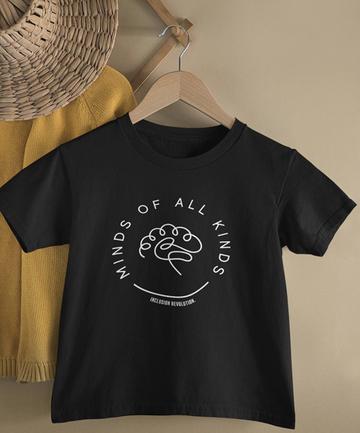 Inclusion Revolution Kids Tee - Minds Of All Kinds - Black