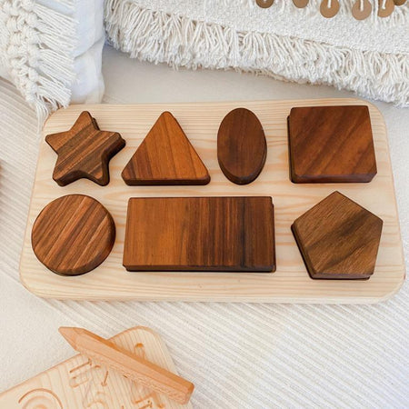 Wooden Number Tray Set