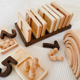 Wooden Number Tray Set