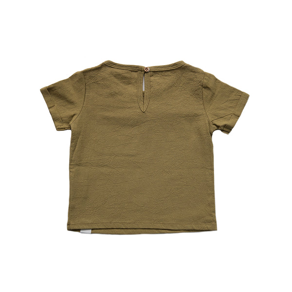Bobby G Boxy Linen Tee - Forest