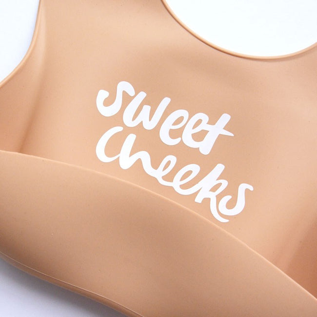 The Somewhere Co. Silicone Baby Bib - Sweet Cheeks