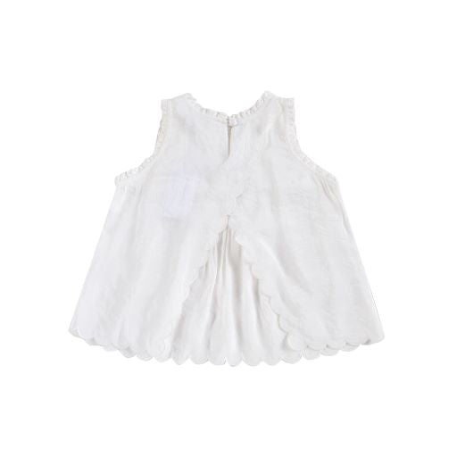 Louise Misha Solenia Top - Off White Satin Cotton