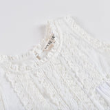 Louise Misha Solenia Top - Off White Satin Cotton