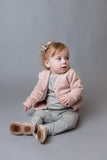 Love Henry Rib Cardigan - Light Pink