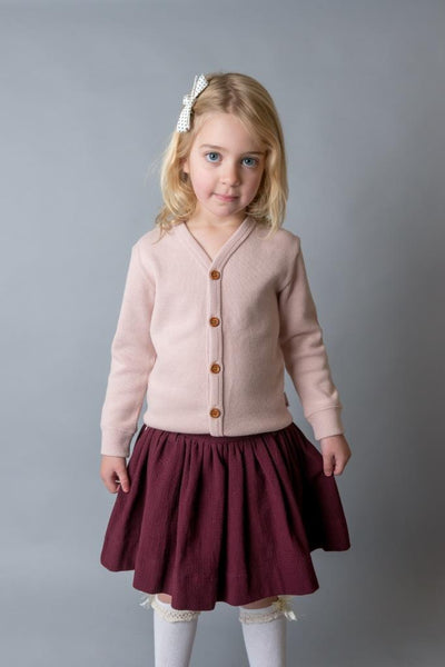 Love Henry Rib Cardigan - Light Pink