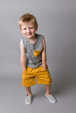 Love Henry Surf Singlet - Monochrome Stripe