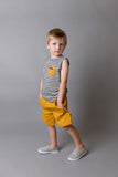 Love Henry Surf Singlet - Monochrome Stripe