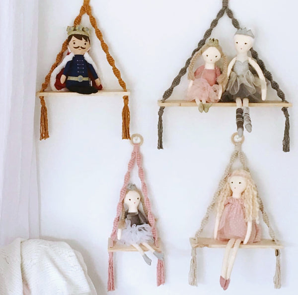 Love Macrame - Macrame Shelf Swing - Grey