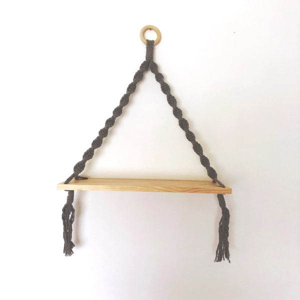 Love Macrame - Macrame Shelf Swing - Grey
