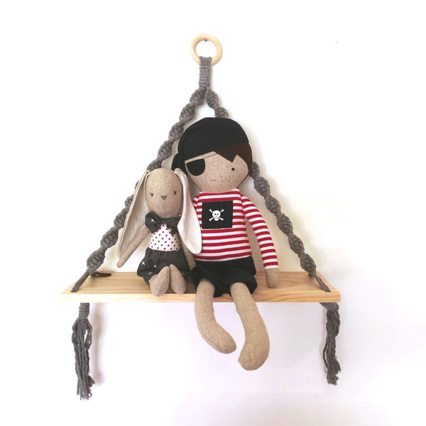 Love Macrame - Macrame Shelf Swing - Grey