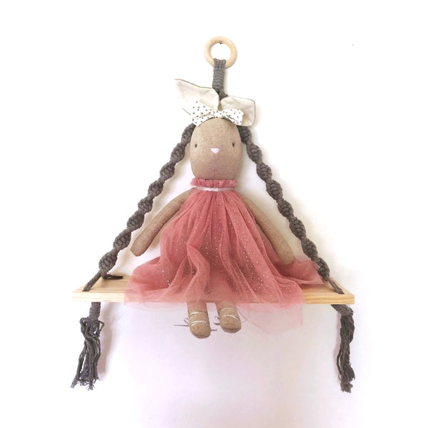 Love Macrame - Macrame Shelf Swing - Grey