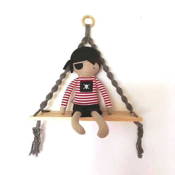 Love Macrame - Macrame Shelf Swing - Grey