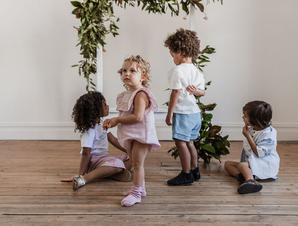 Lupine and Luna Ember Linen Tee - Ivory